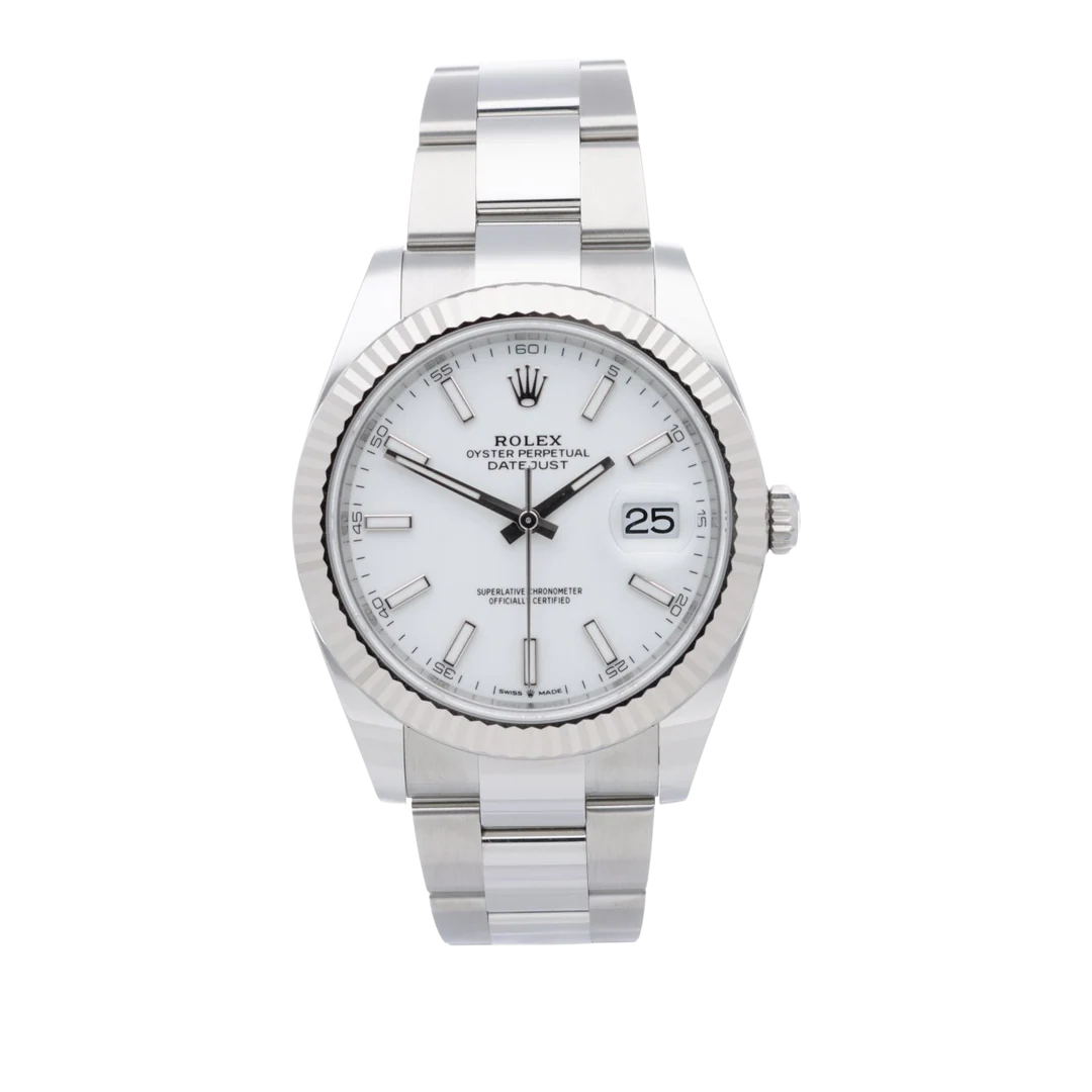 Rolex Datejust White Fluted Oyster
