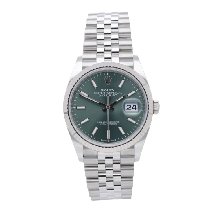 Rolex Datejust Green Fluted Jubilee