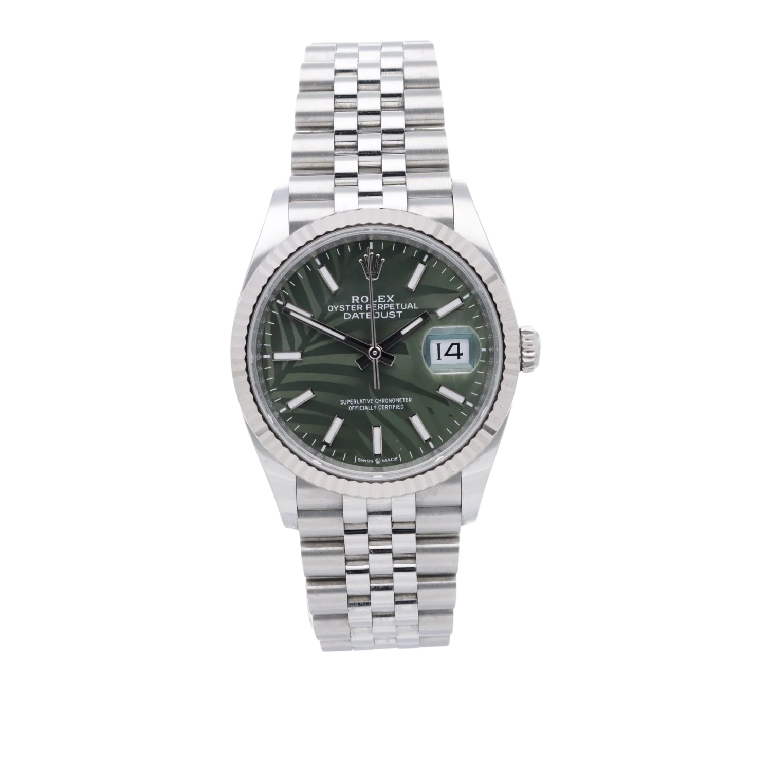 Rolex Datejust Green Palm Jubilee