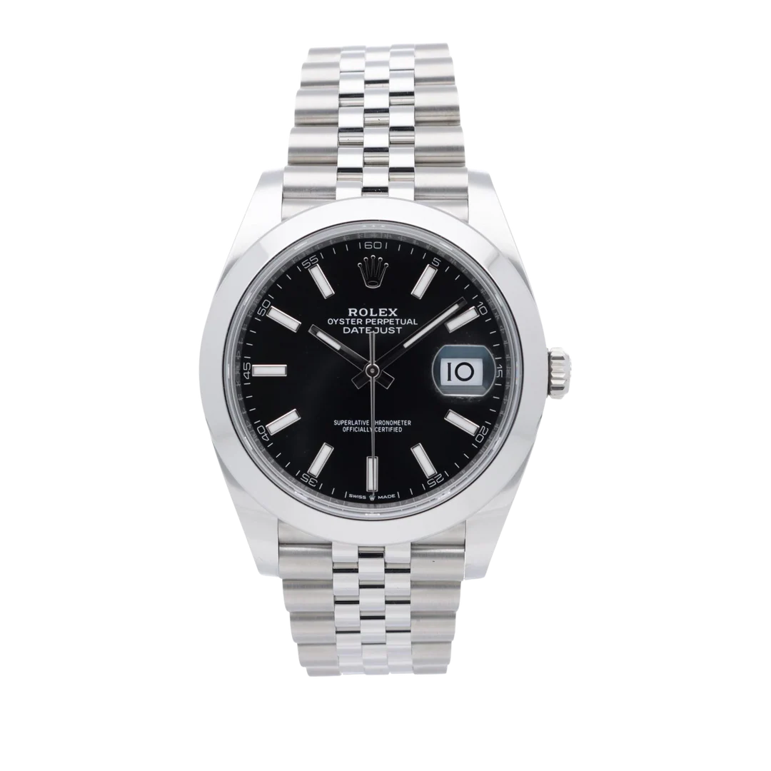 Rolex Datejust Black Smooth Jubilee