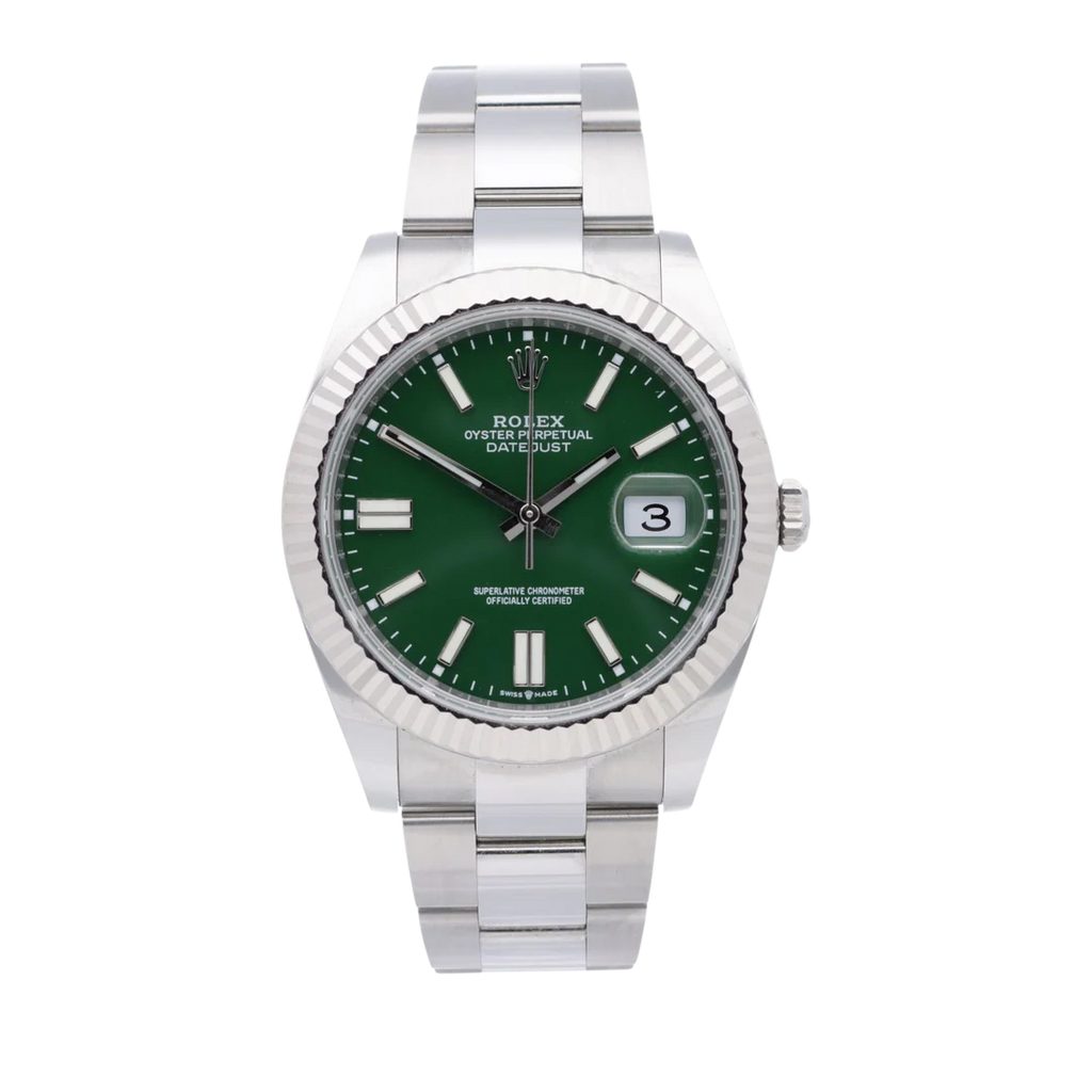 Rolex Datejust Green Fluted Oyster
