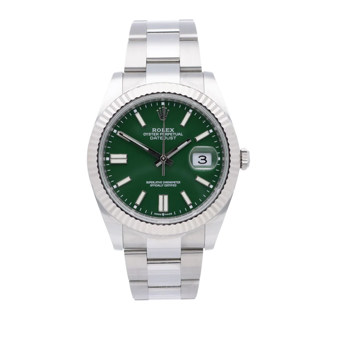 Rolex Datejust Green Fluted Oyster