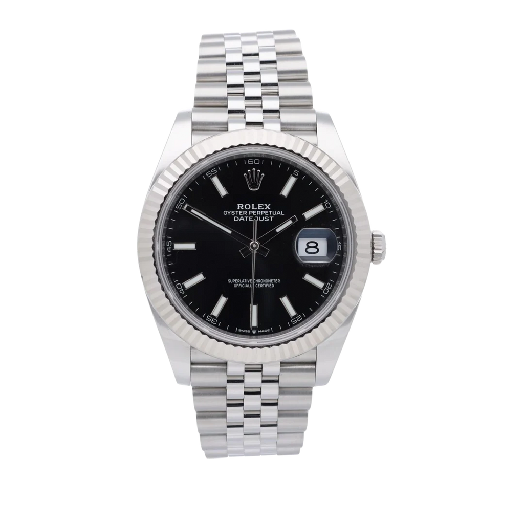 Rolex Datejust Black Fluted Jubilee