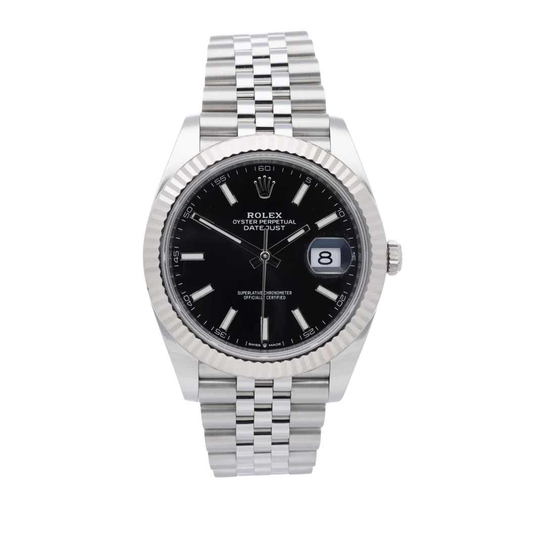 Rolex Datejust Black Fluted Jubilee