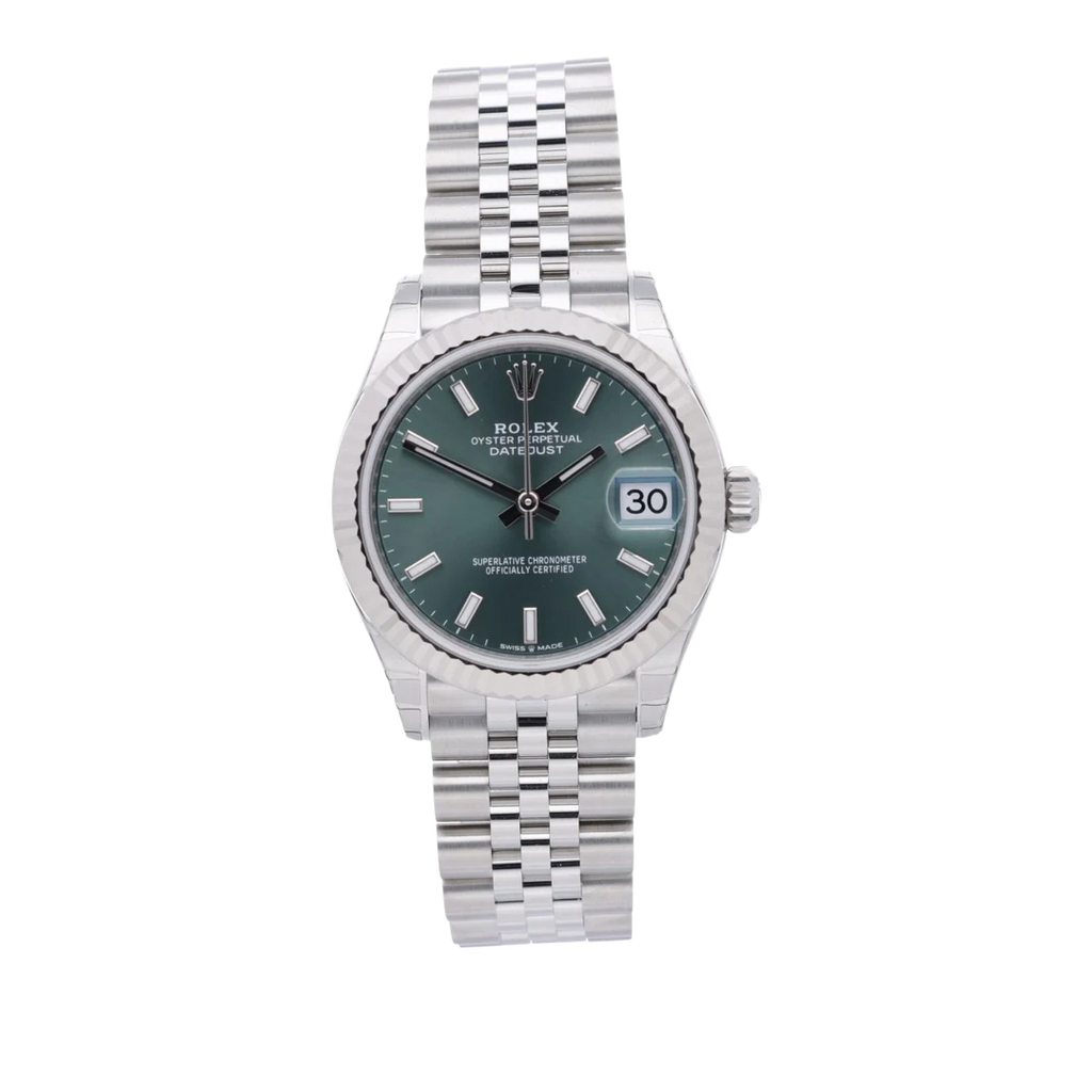 Rolex Datejust Green Fluted Jubilee