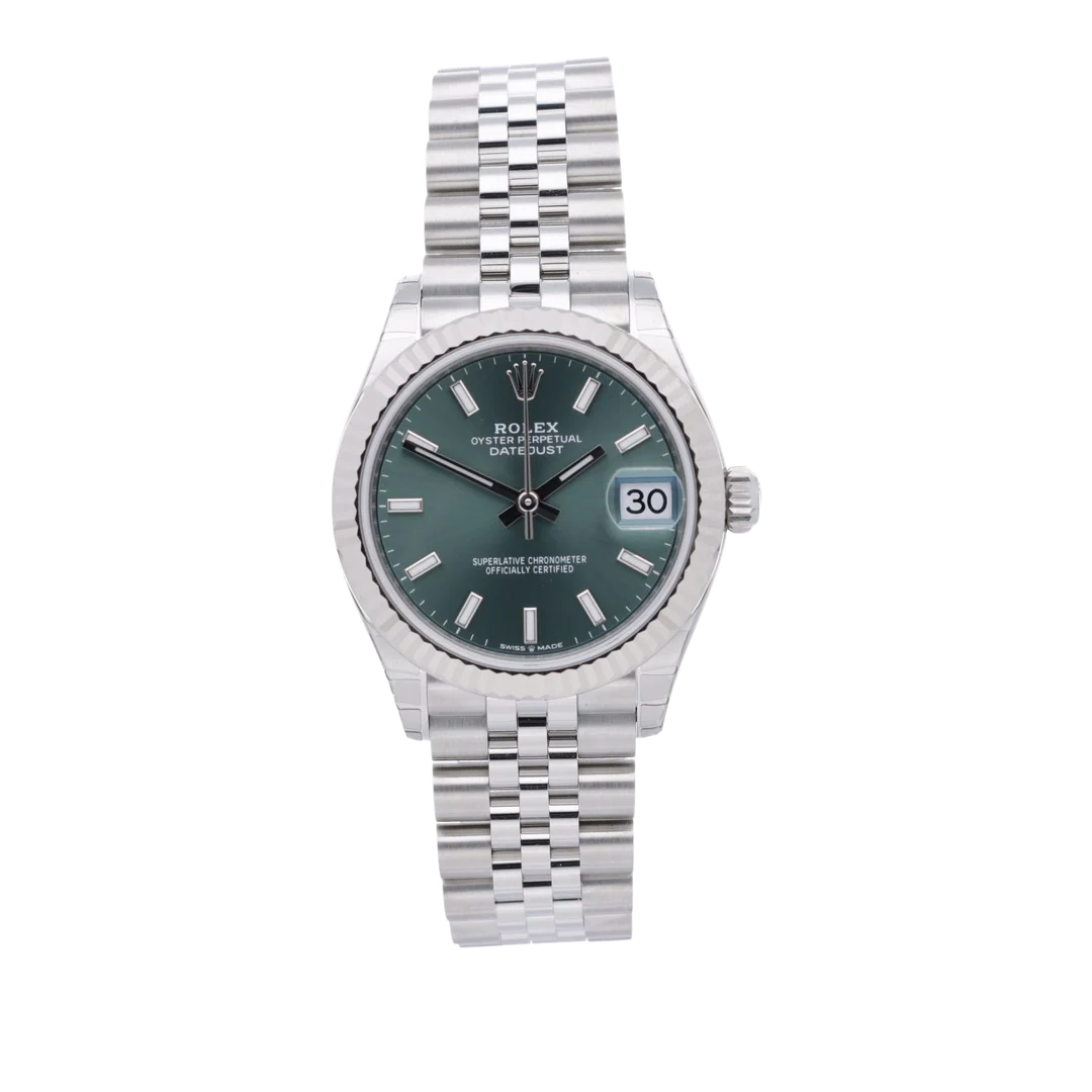 Rolex Datejust Green Fluted Jubilee