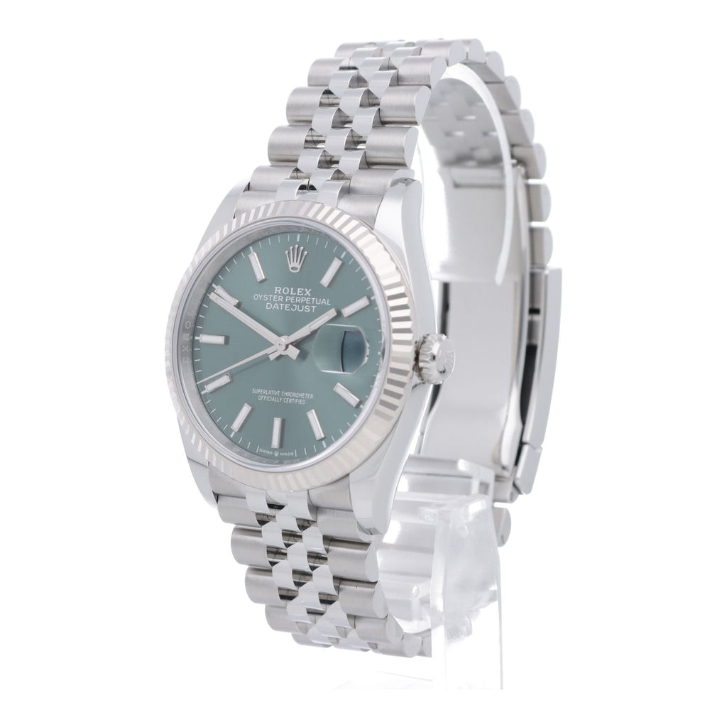 Rolex Datejust Green Fluted Jubilee