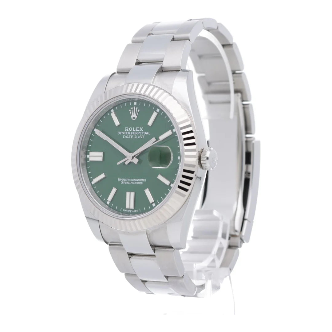 Rolex Datejust Green Fluted Oyster