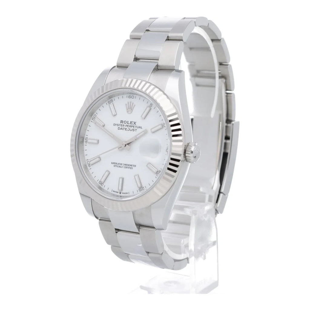 Rolex Datejust White Fluted Oyster