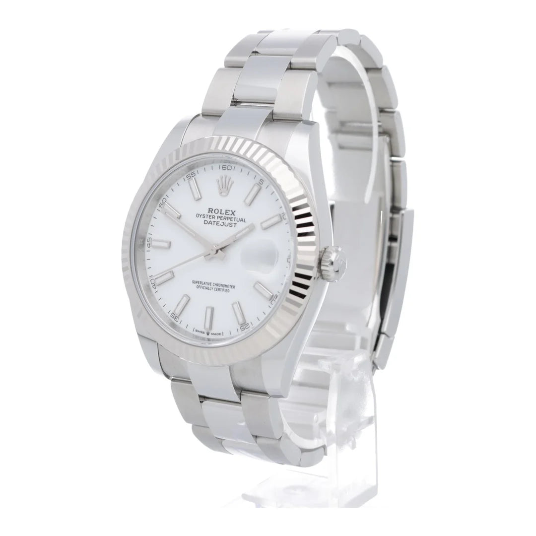 Rolex Datejust White Fluted Oyster