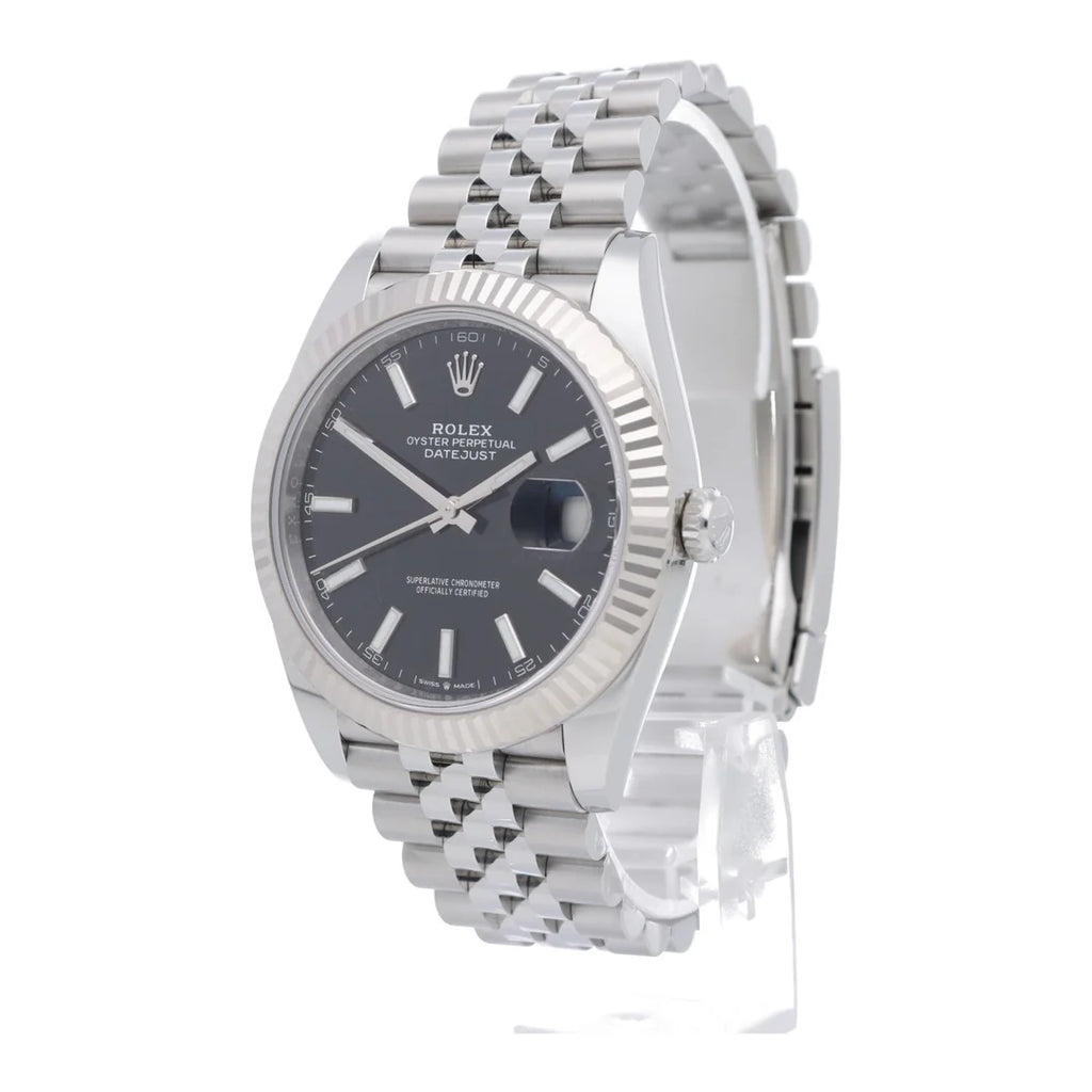 Rolex Datejust Black Fluted Jubilee