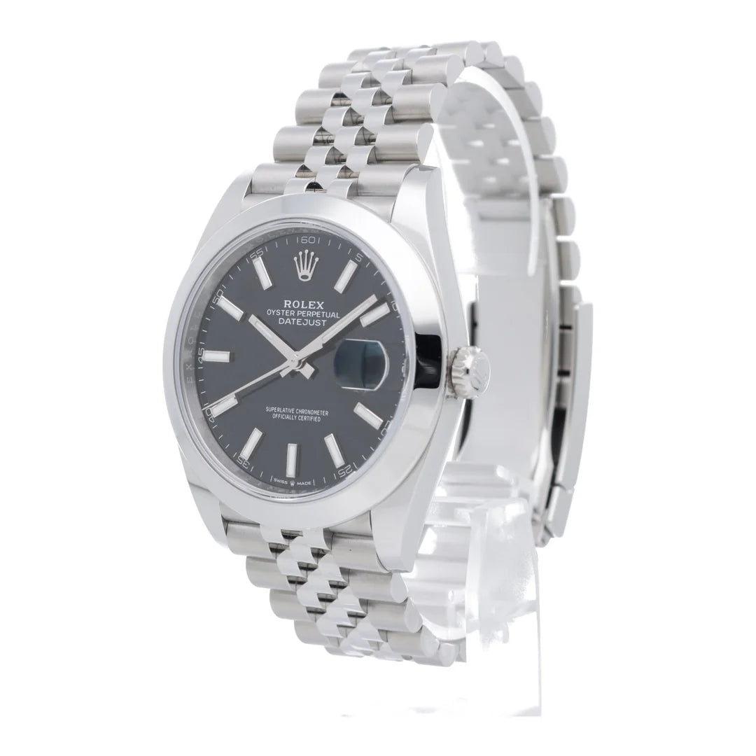 Rolex Datejust Black Smooth Jubilee