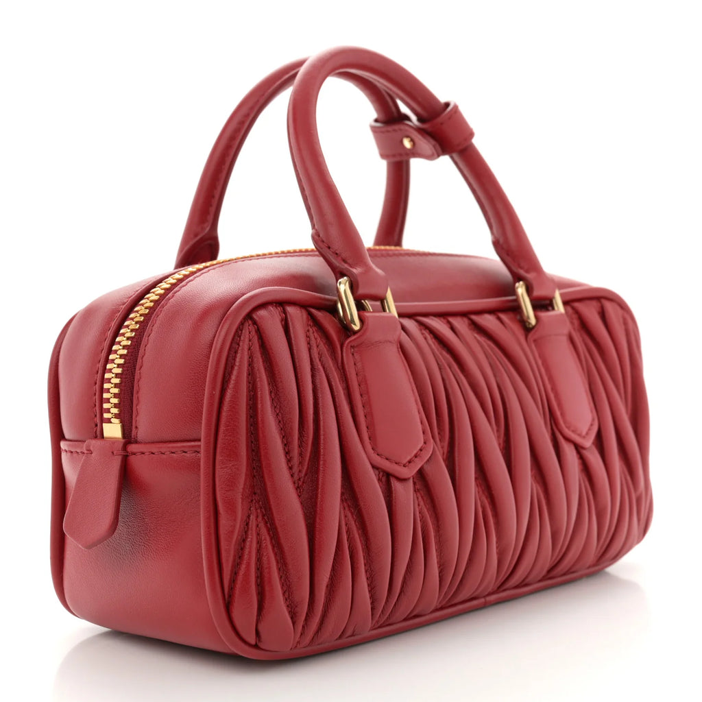 Miu Miu Red Matelassé Arcadie