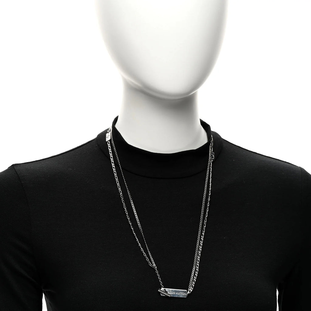 Louis Vuitton Silver Multi-Chain Necklace