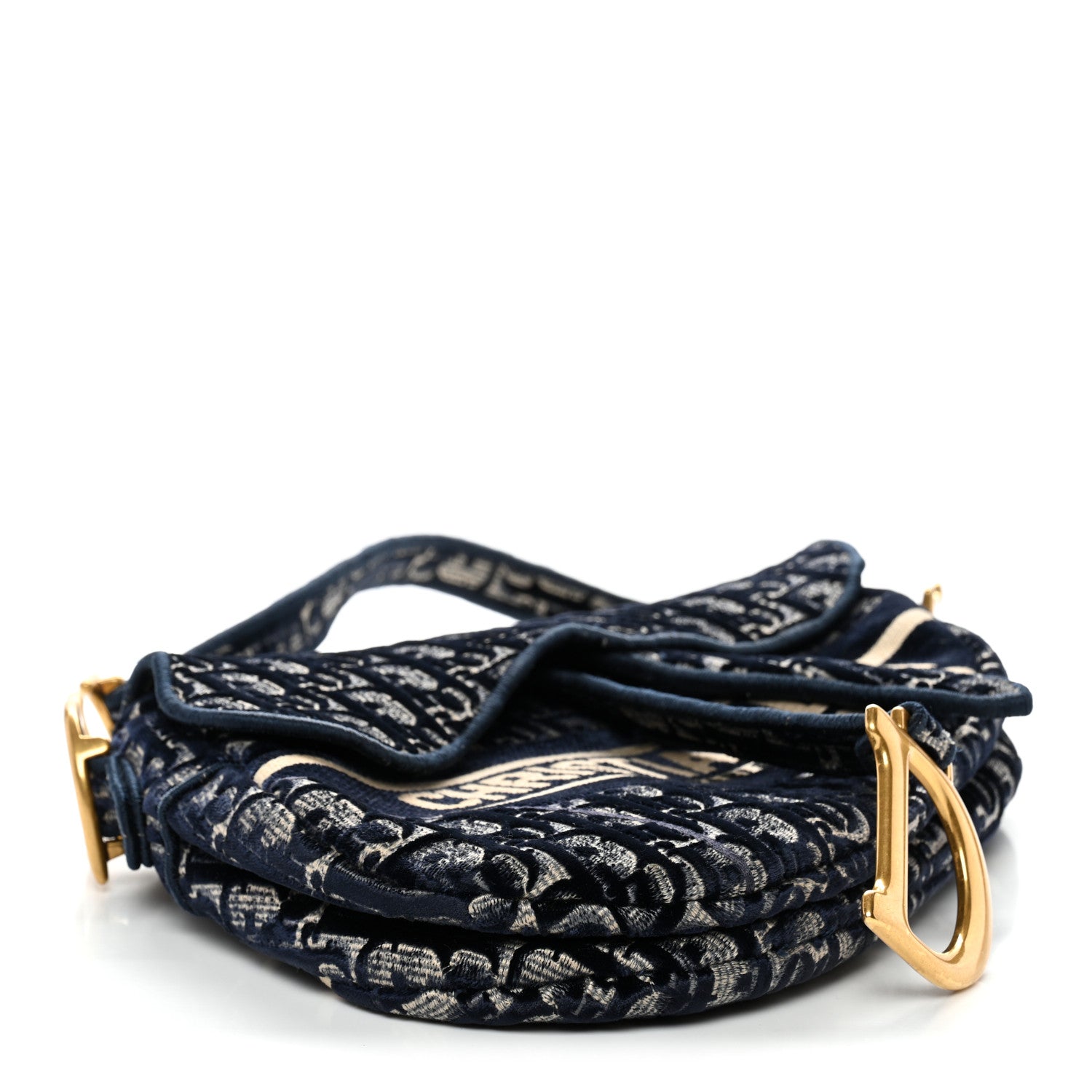 Dior Blue Oblique Canvas Saddle