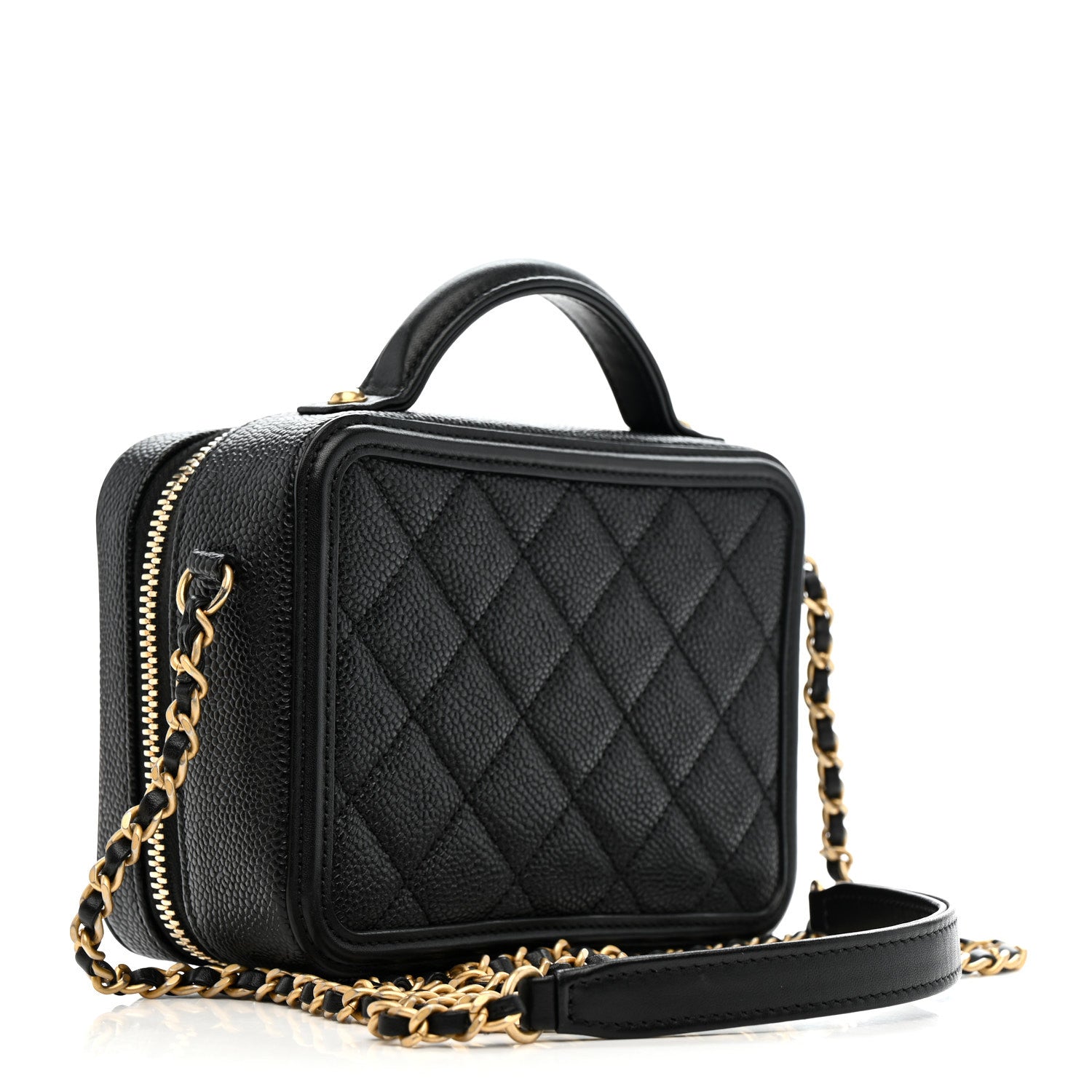 Chanel Black Caviar Filigree Vanity