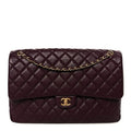 Chanel Burgundy Quilted Caviar Flap