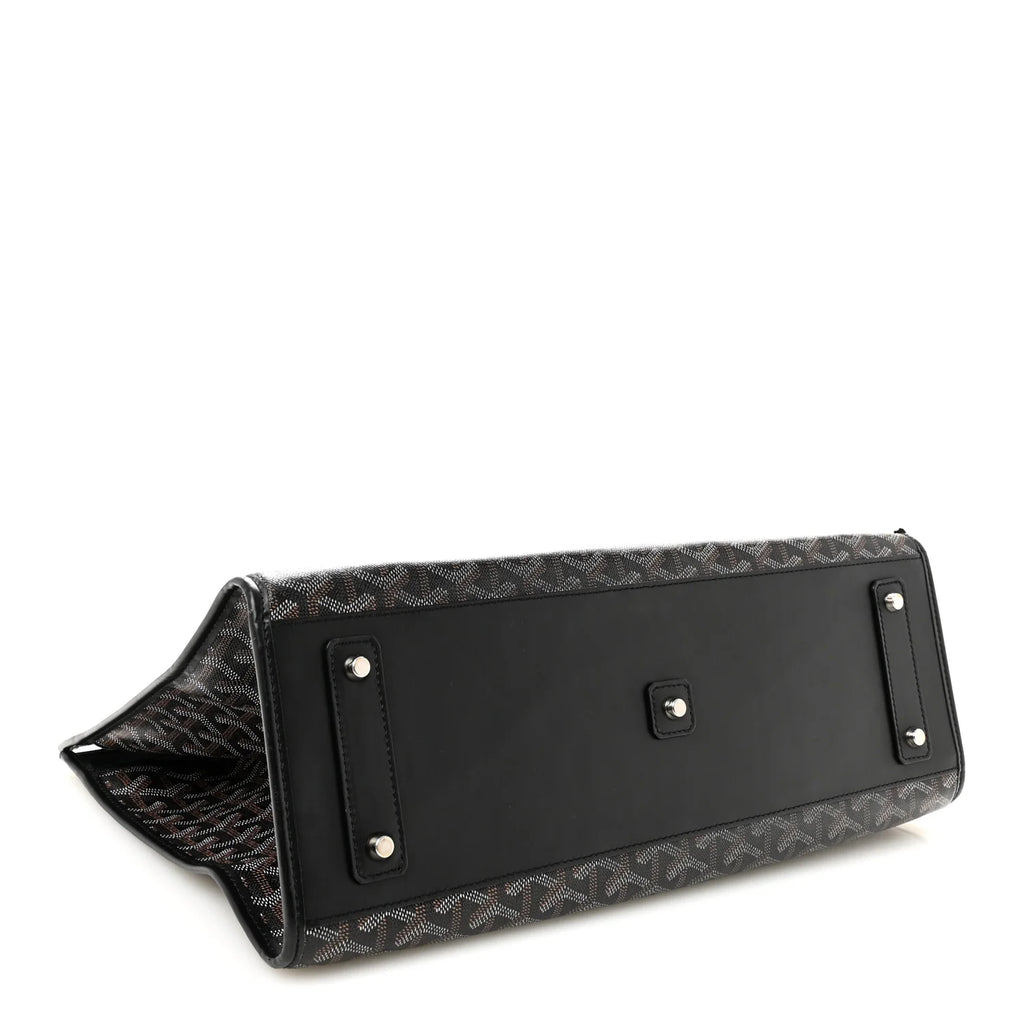 Goyard Black Goyardine Voltaire Tote