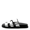 Hermes Metallic Silver Chypre Sandals