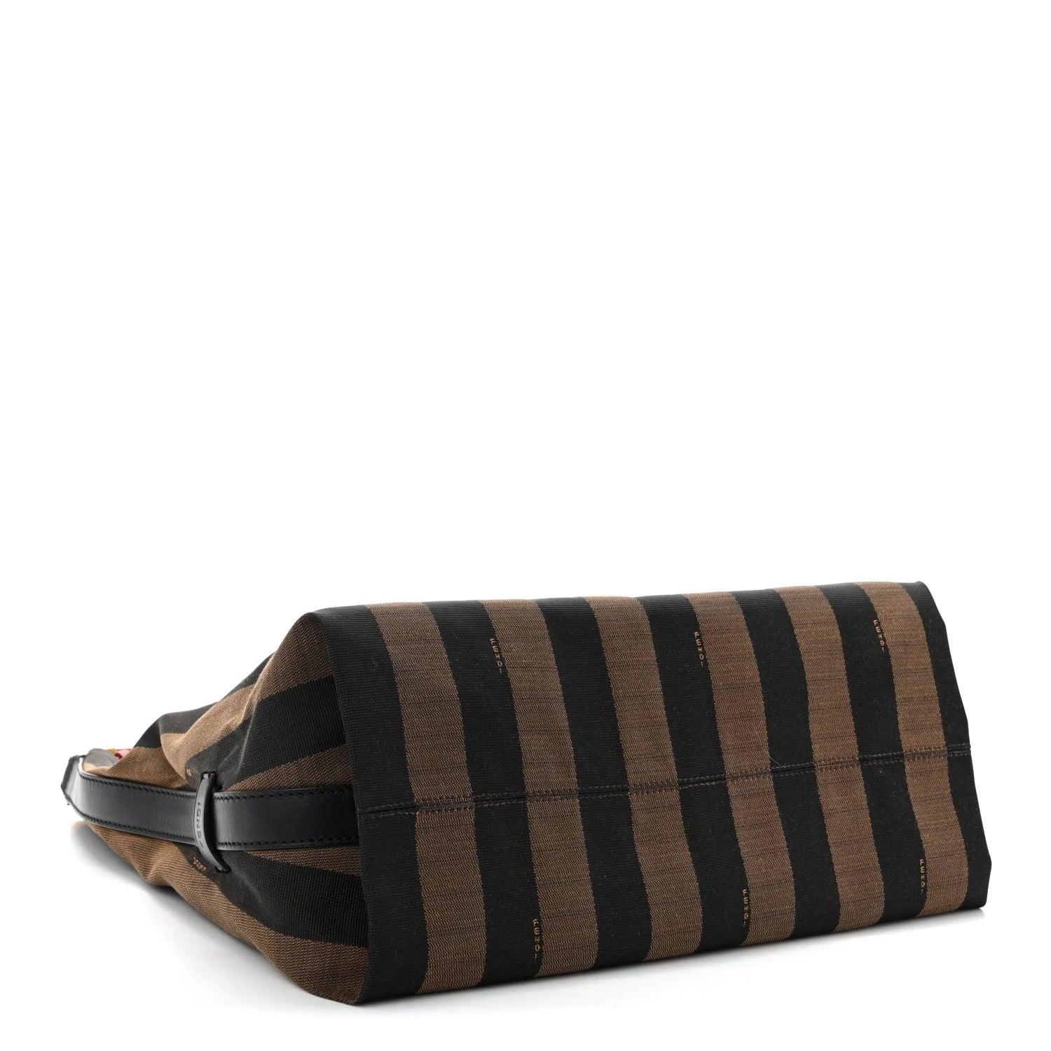 Fendi Brown Pequin Striped Hobo