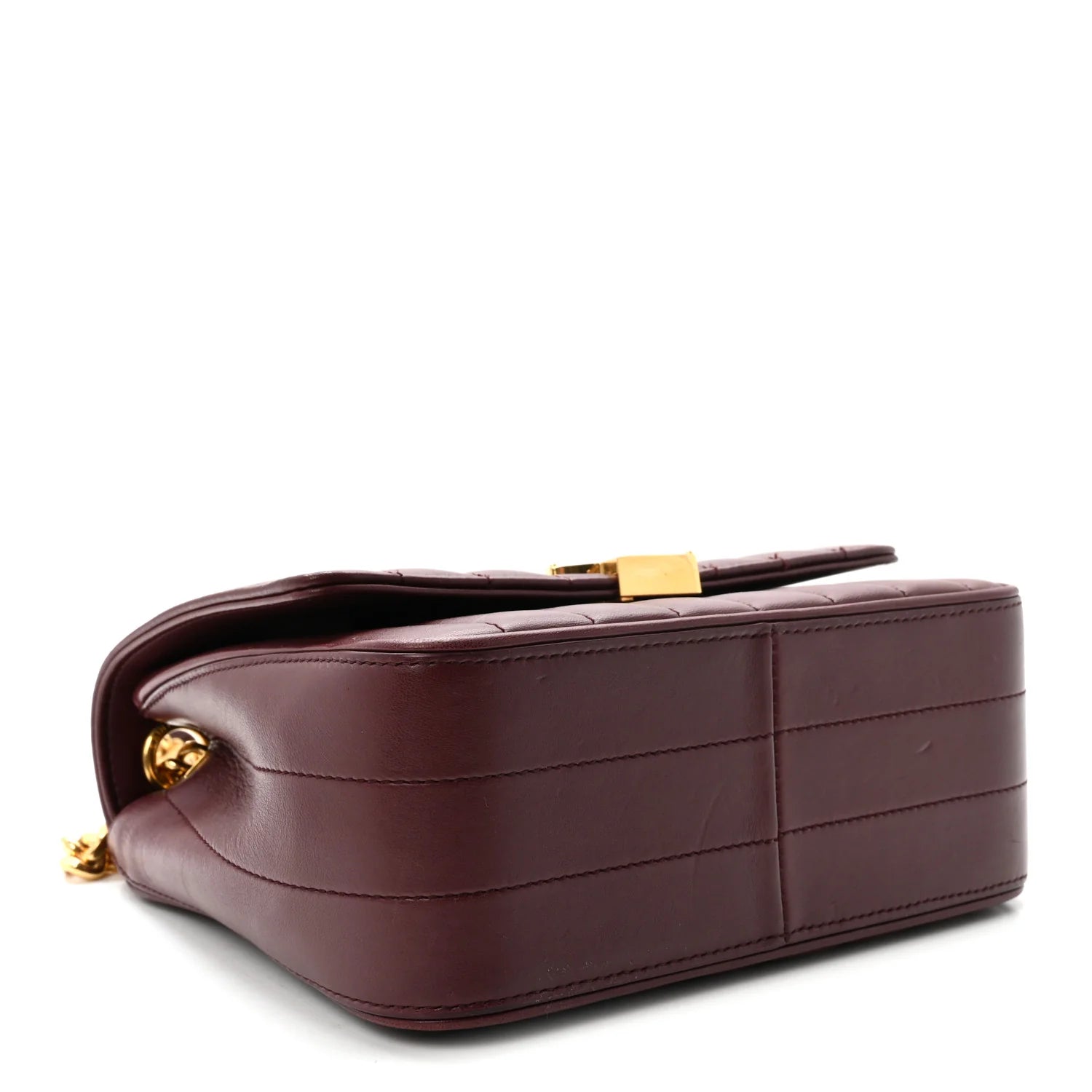 Saint Laurent Burgundy Quilted Vicky