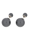 Dior Grey Resin Tribal Earrings