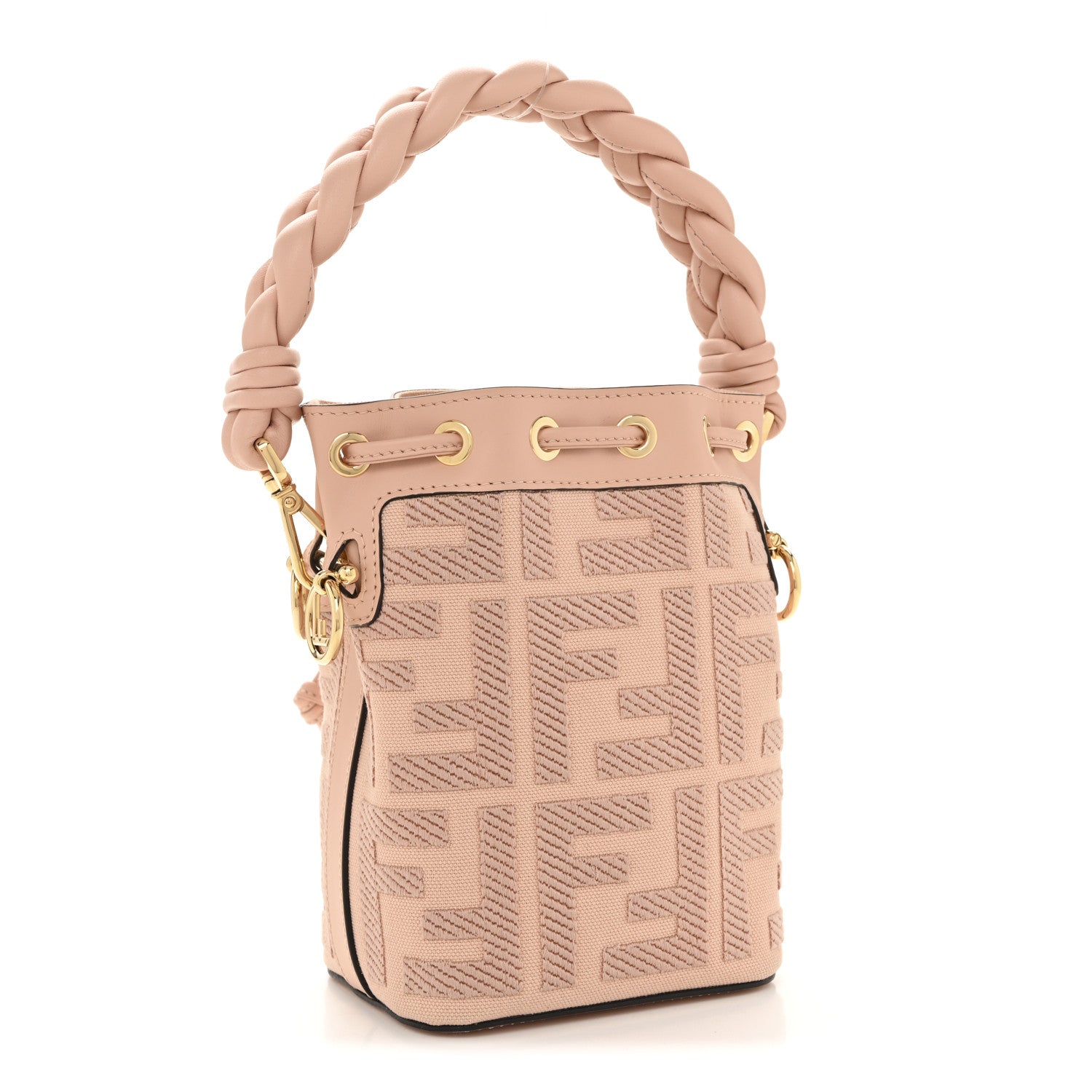 Fendi Pink Monogram Mini Bucket