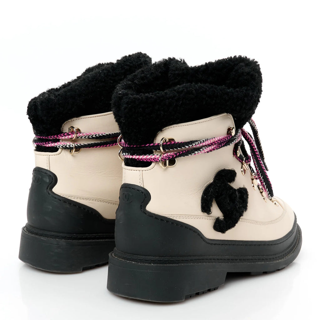 Chanel CC Shearling Snow Boots