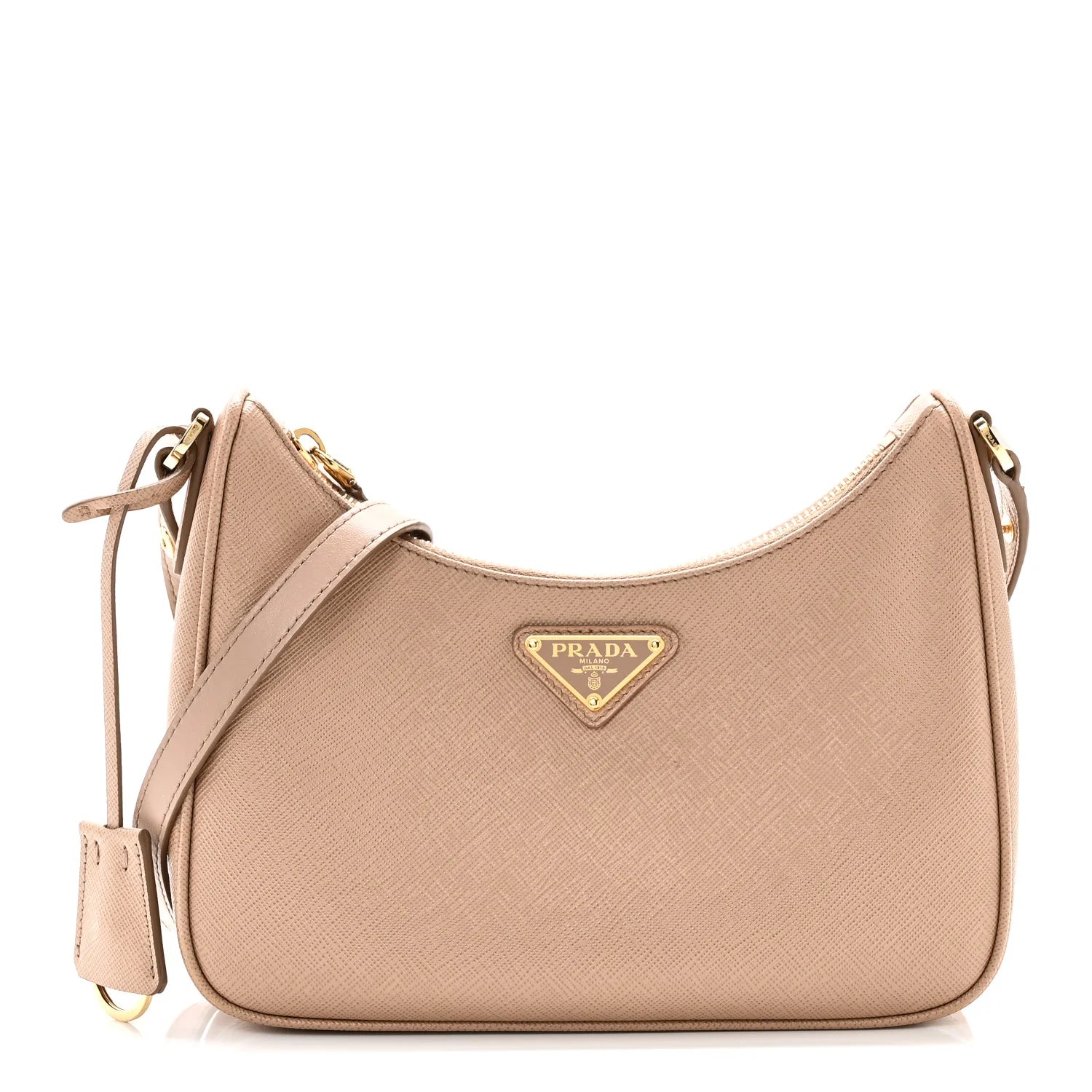 Prada Beige Saffiano Shoulder Bag
