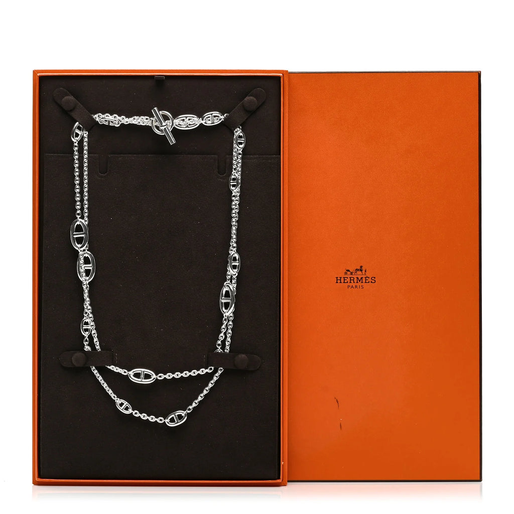Hermes Silver Chaine d'Ancre Necklace