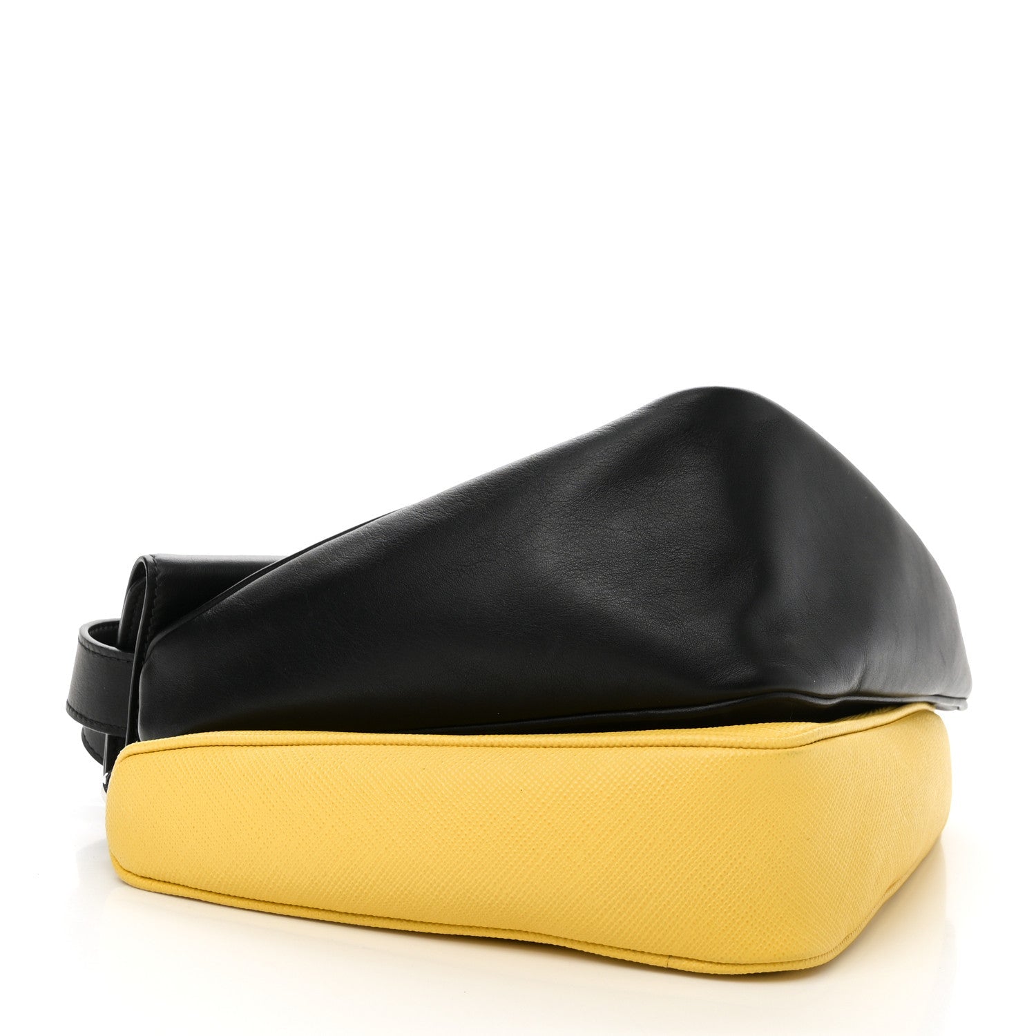 Prada Black Leather Triangle Crossbody