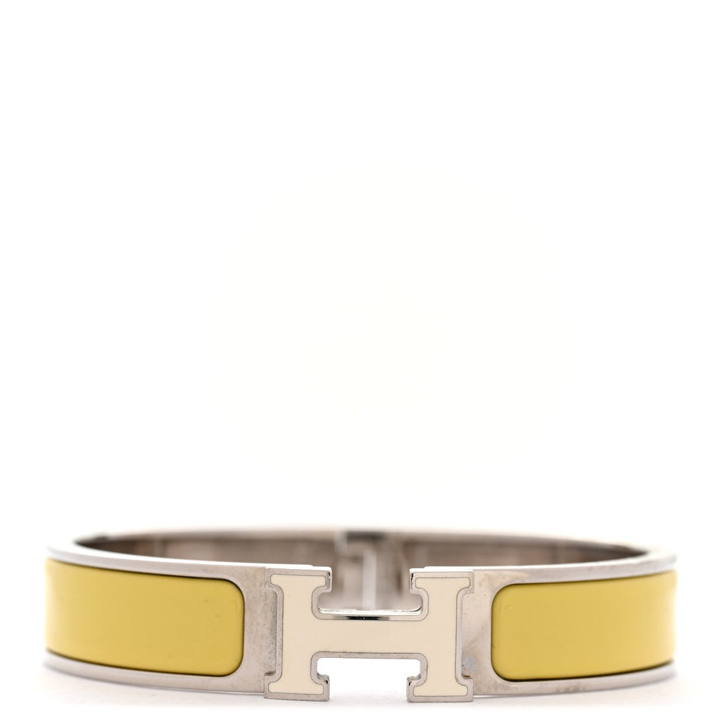 Hermes Yellow Enamel Clic-Clac Bracelet