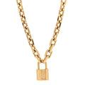 Louis Vuitton Gold Padlock Necklace