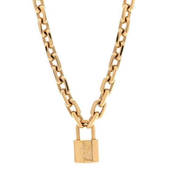 Louis Vuitton Gold Padlock Necklace