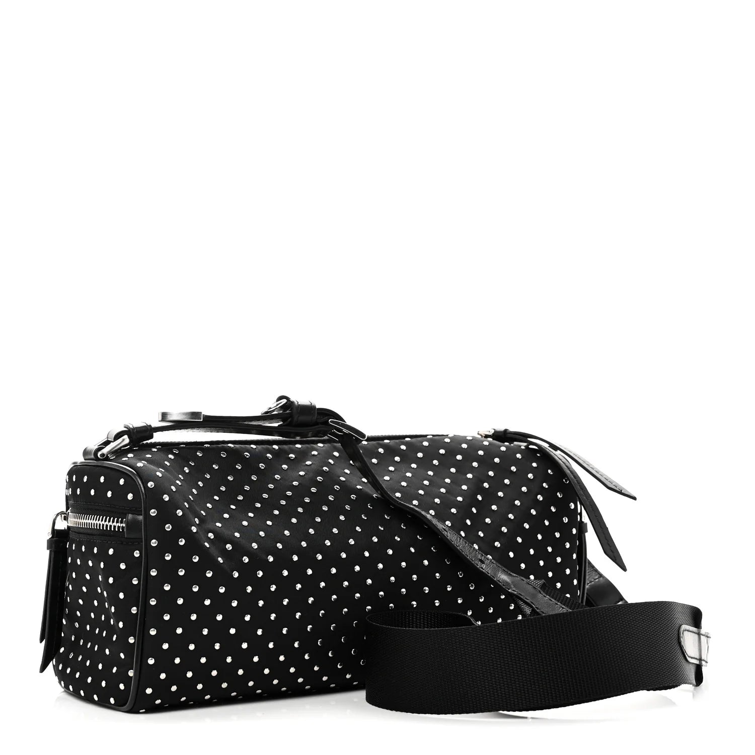 Prada Black Studded Nylon Bag