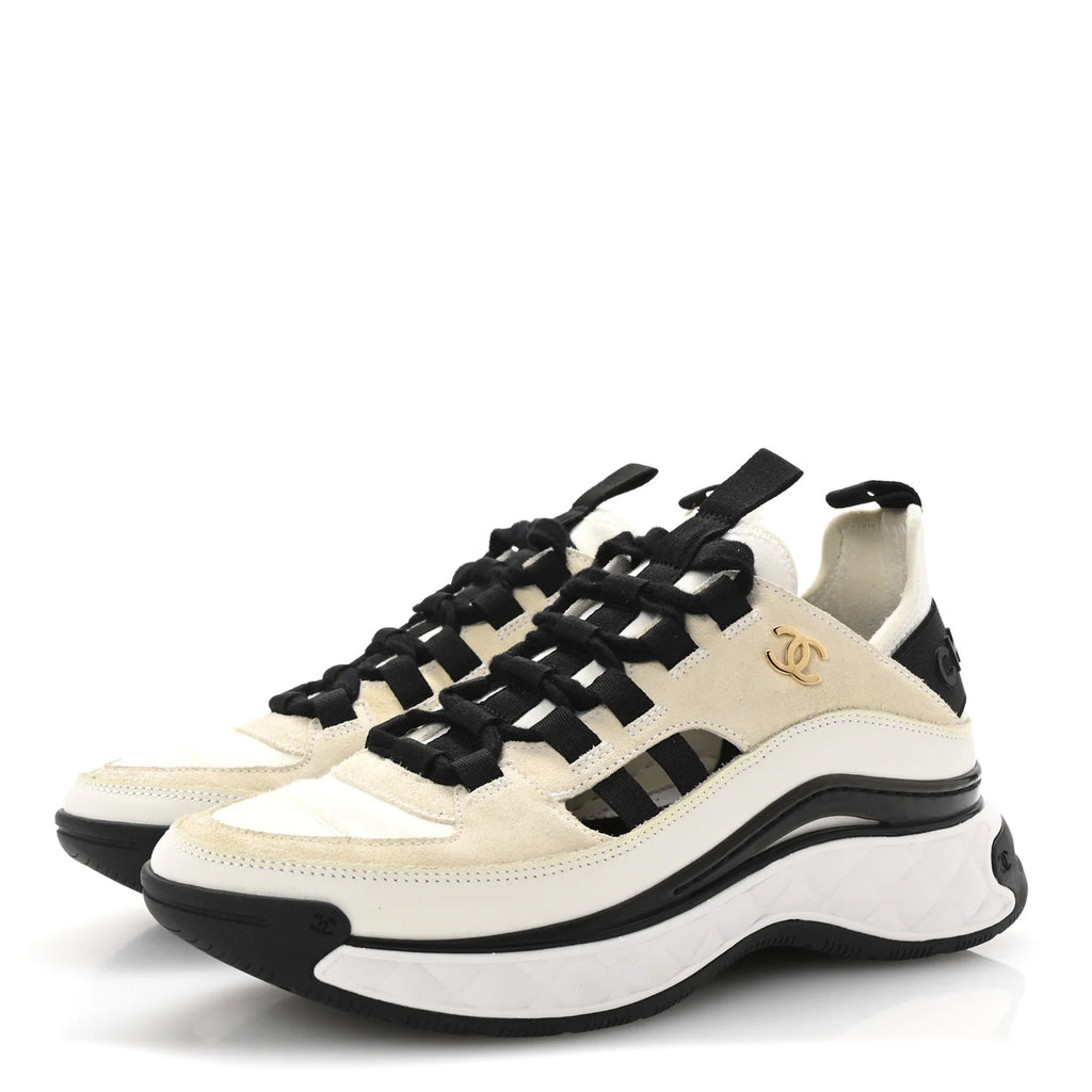 Chanel White Chunky CC Sneakers