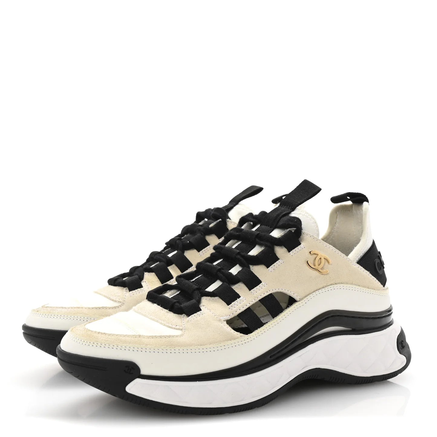 Chanel White Chunky CC Sneakers