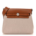 Hermes Tan Canvas Shoulder Bag