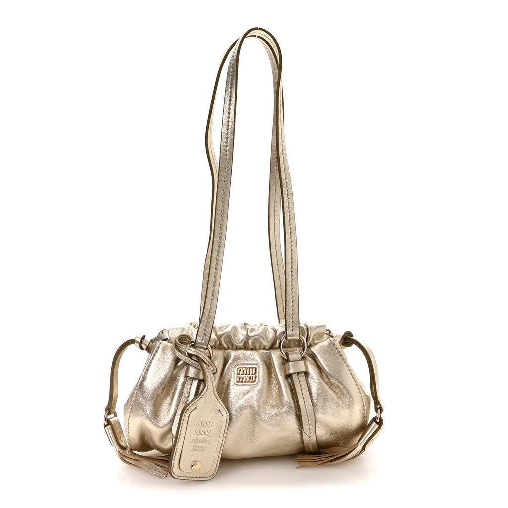 Miu Miu Gold Metallic Archive Bag