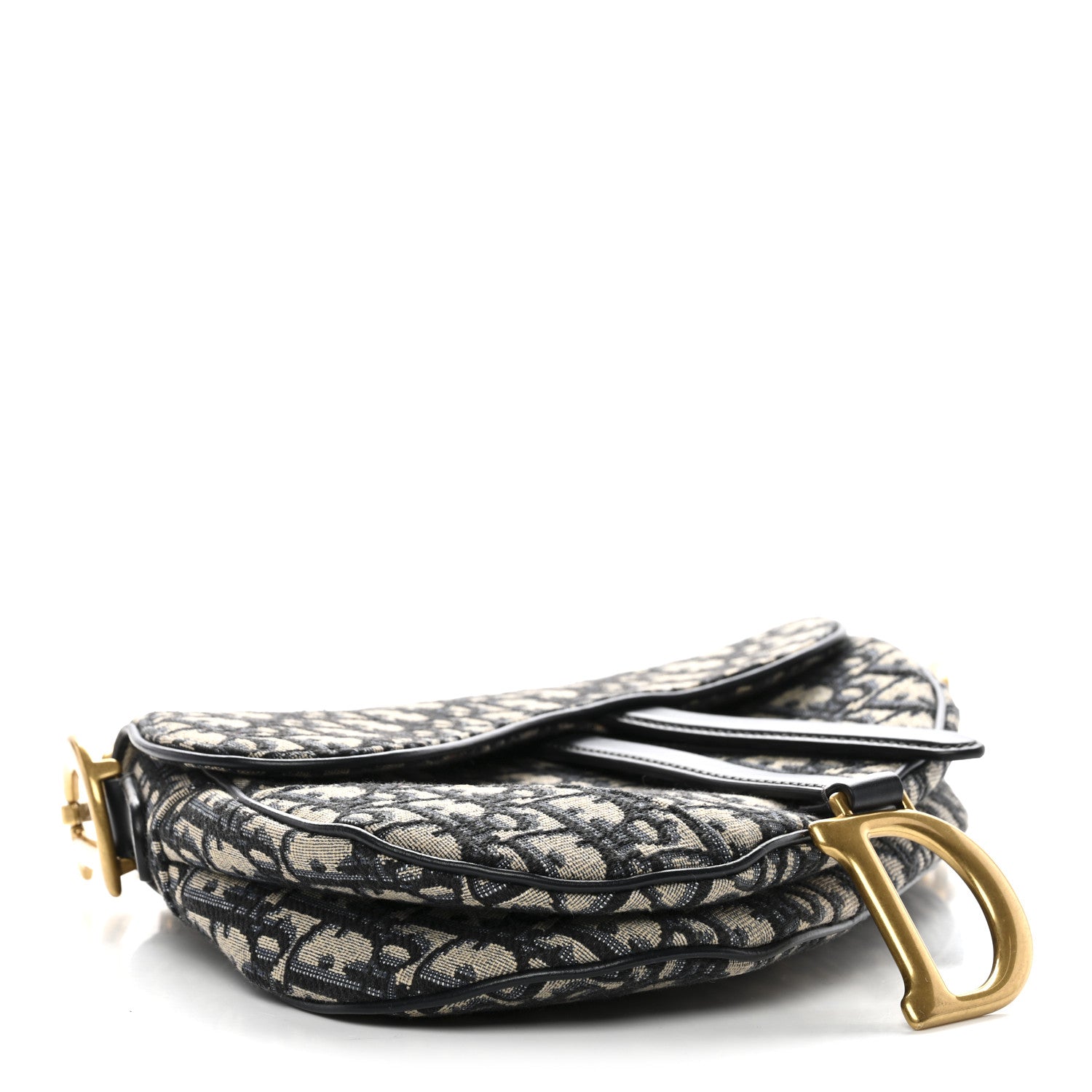 Dior Blue Oblique Canvas Saddle Bag