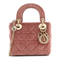 Dior Mini Lady Rose Velvet