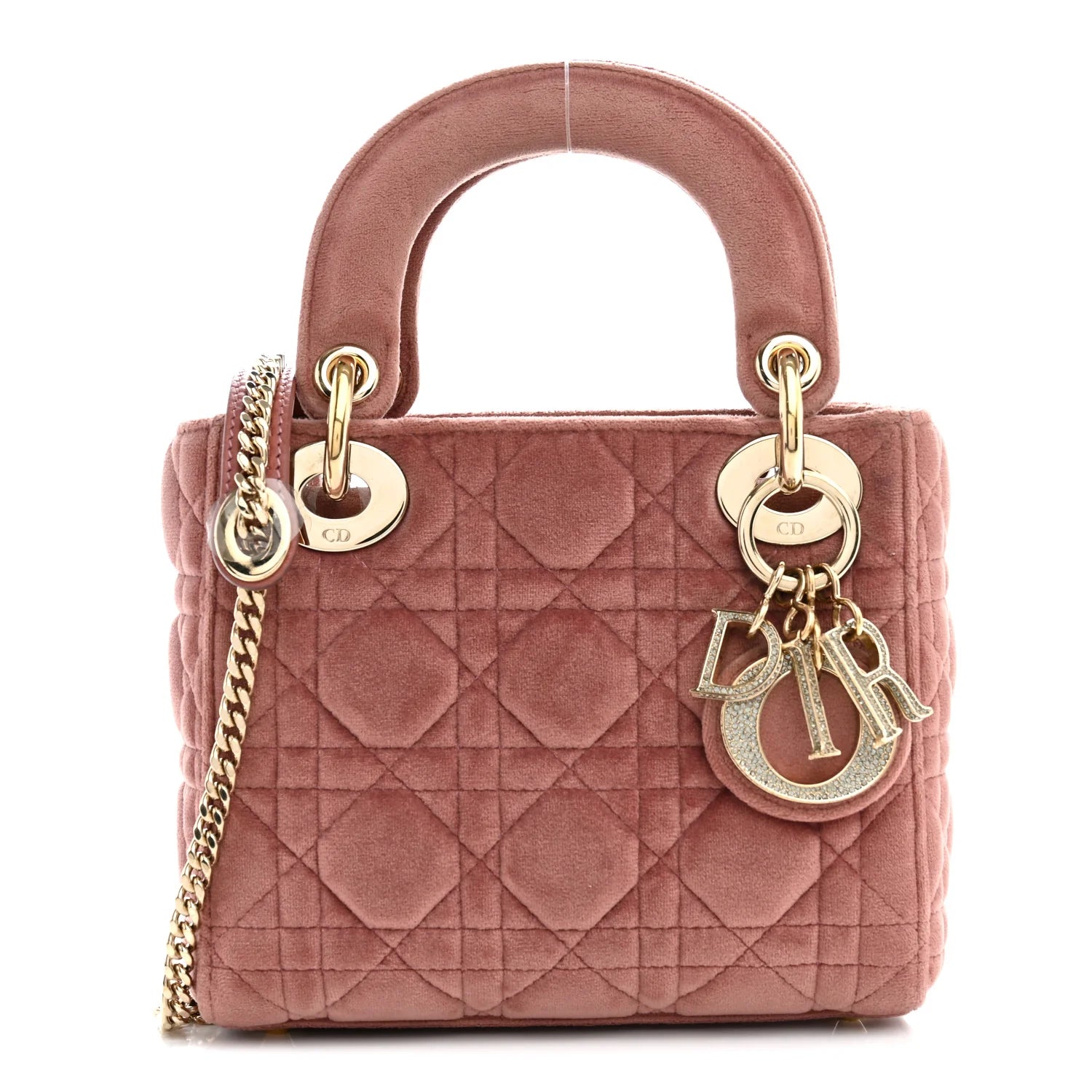 Dior Mini Lady Rose Velvet