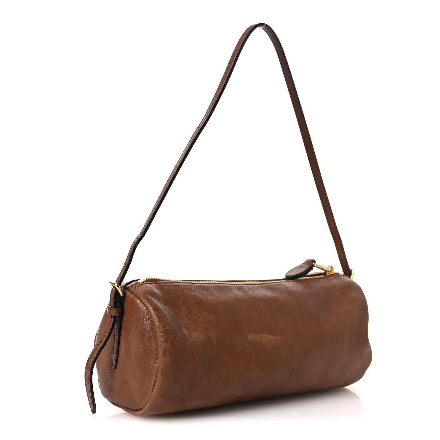 Miu Miu Brown Leather Cylinder Bag