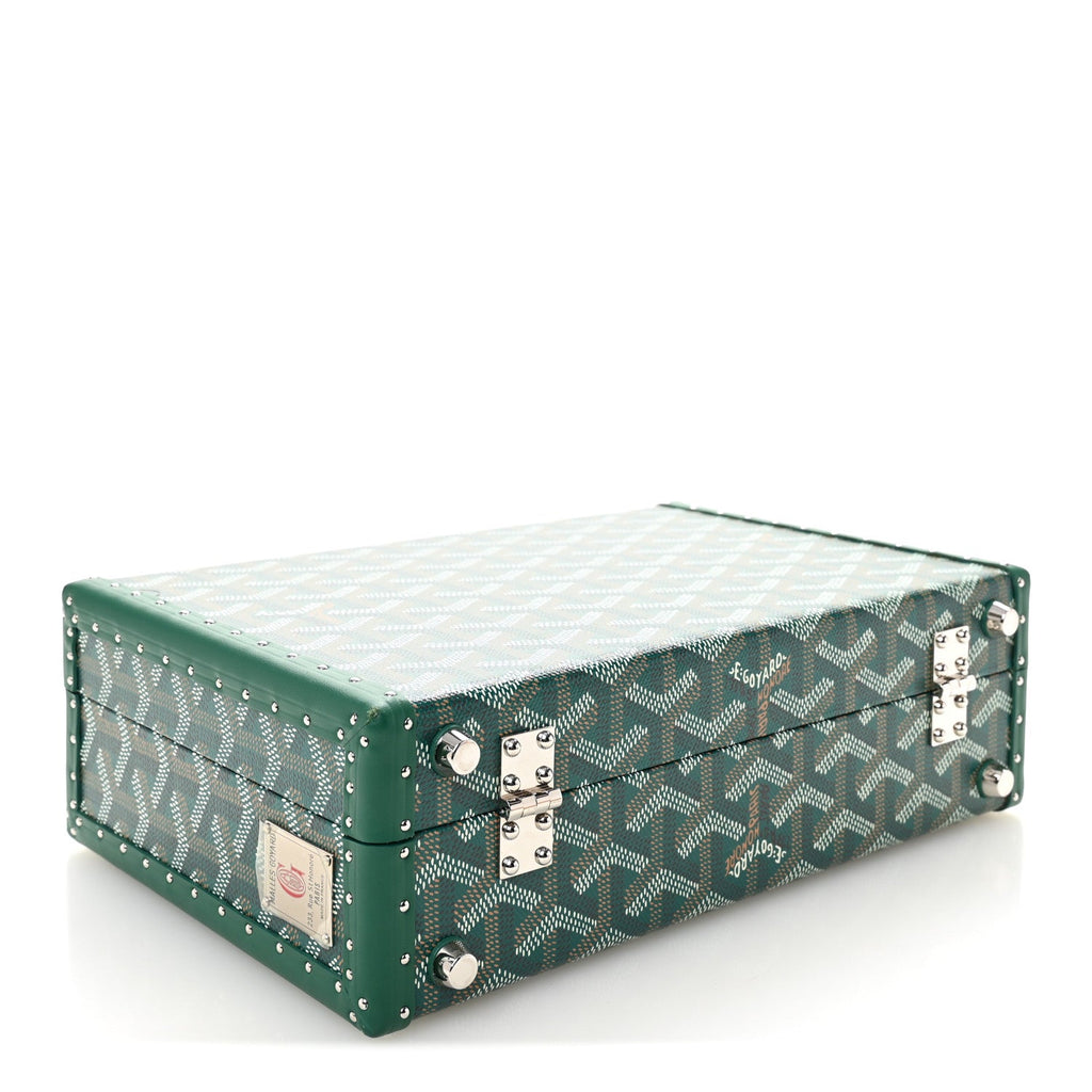 Goyard Green Goyardine Trunk Bag