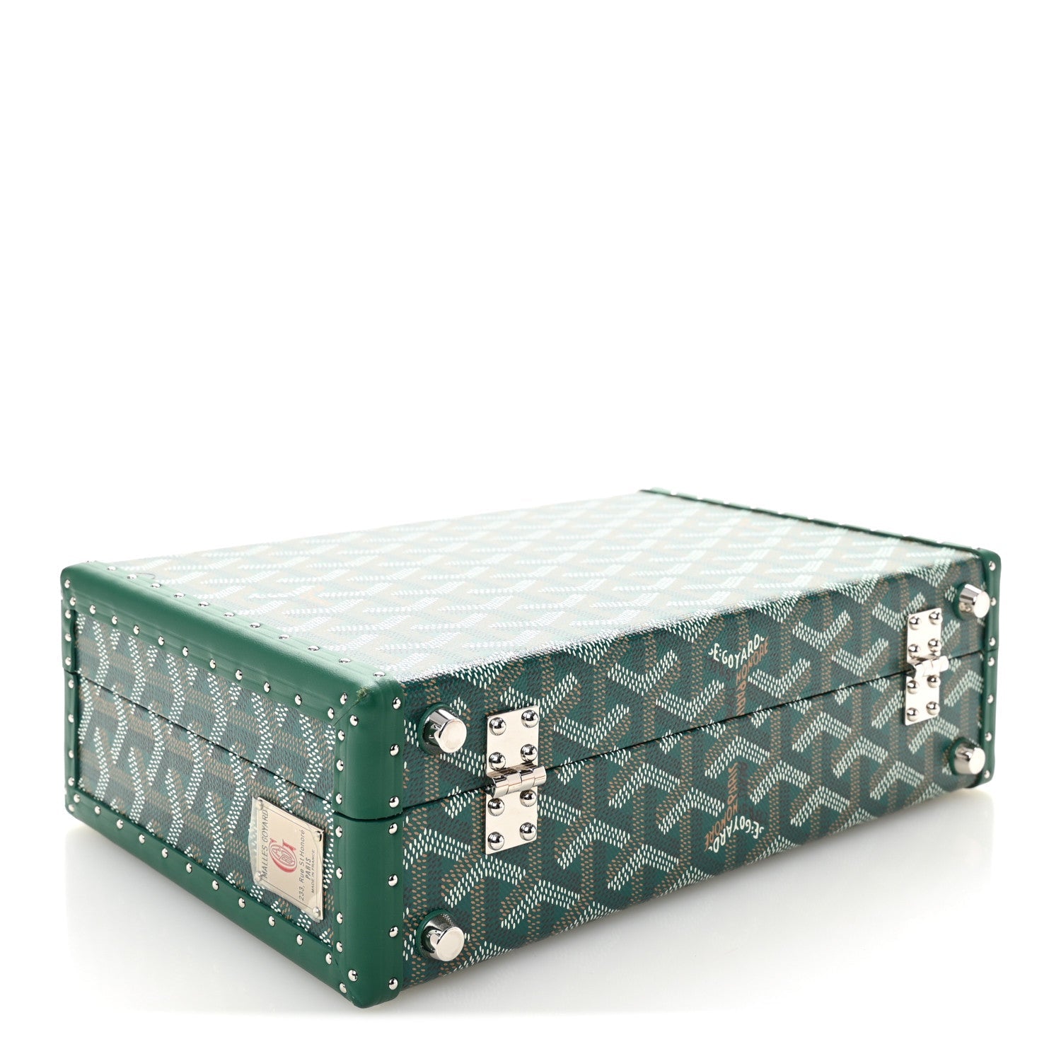 Goyard Green Goyardine Trunk Bag