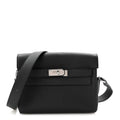 Hermes Black Grained Leather Kelly Danse