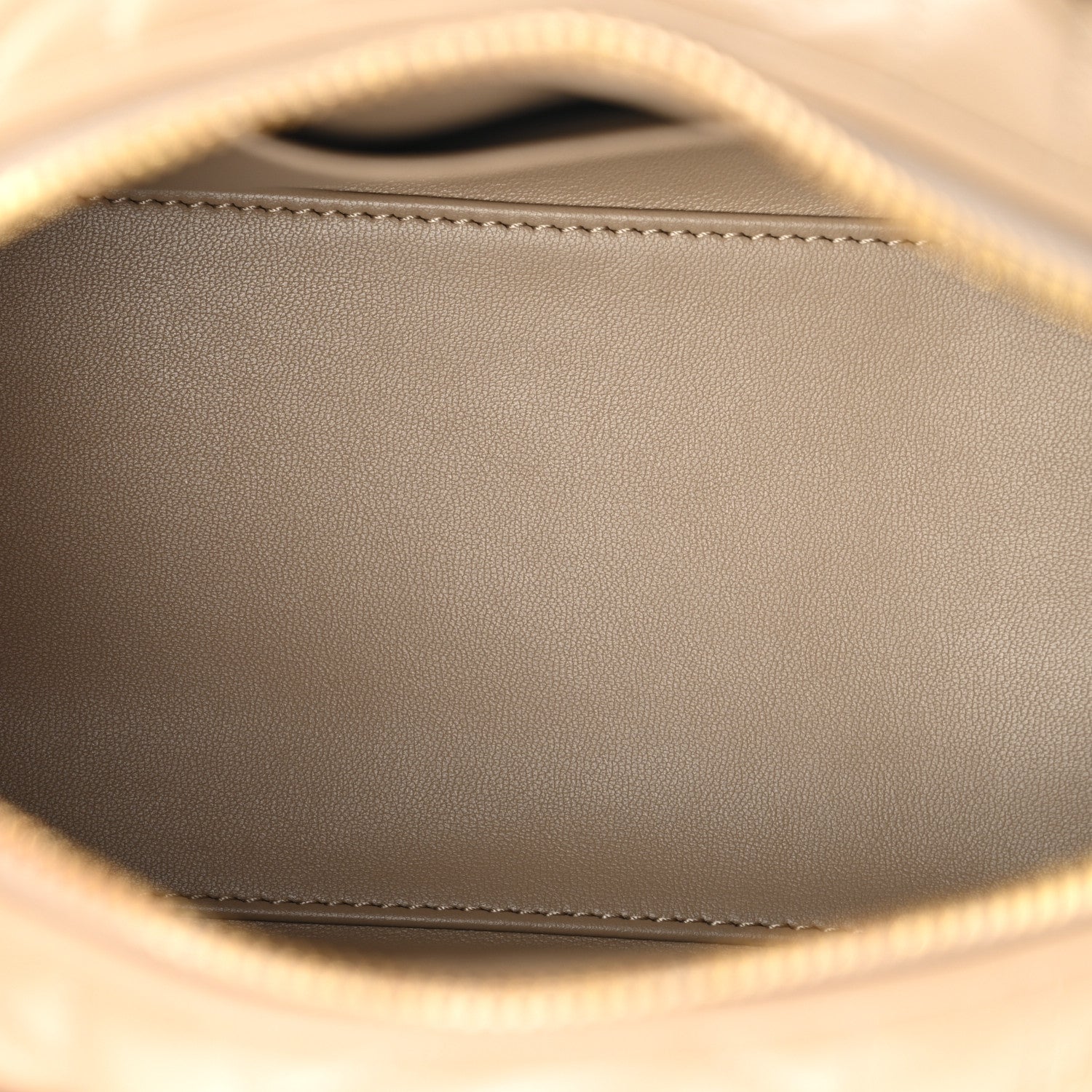 Dior Beige Cannage Leather Bowling Bag