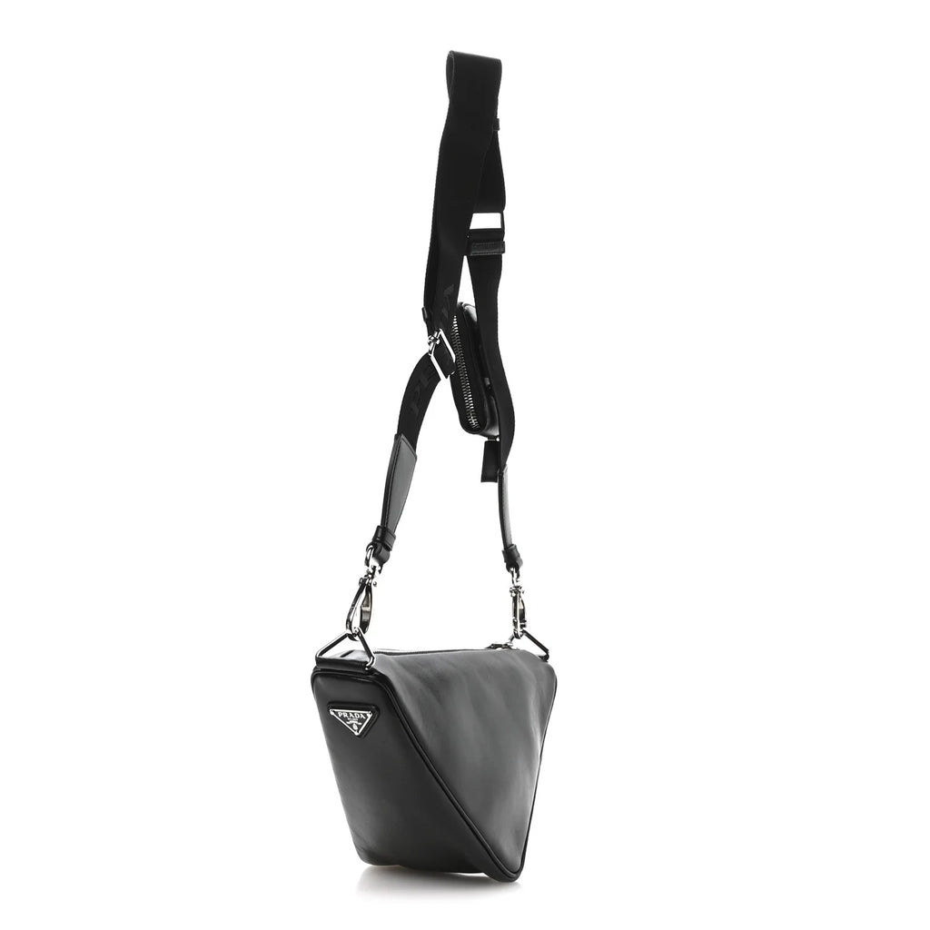 Prada Black Leather Triangle Bag
