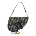 Dior Blue Oblique Canvas Saddle Bag