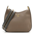 Prada Beige Grained Leather Hobo